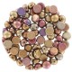 Czech 2-hole Cabochon beads 6mm Ancient Gold